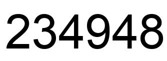 Número 234948 imagen negro