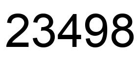 Number 23498 black image