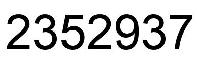 Number 2352937 black image