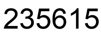 Número 235615 imagen negro