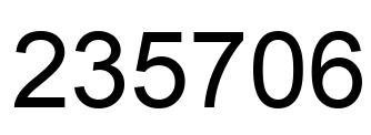 Número 235706 imagen negro