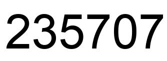 Número 235707 imagen negro