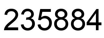 Number 235884 black image