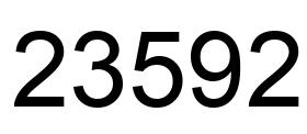 Number 23592 black image