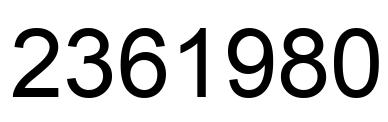 Number 2361980 black image