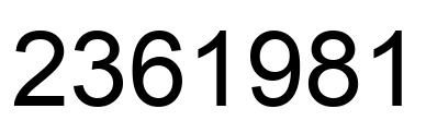 Número 2361981 imagen negro