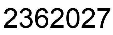Número 2362027 imagen negro