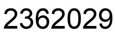 Número 2362029 imagen negro