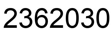 Número 2362030 imagen negro