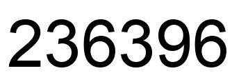 Number 236396 black image