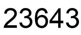 Number 23643 black image