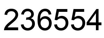 Number 236554 black image