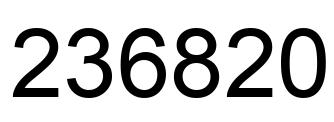Number 236820 black image