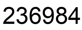 Number 236984 black image