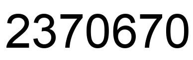 Número 2370670 imagen negro