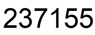 Number 237155 black image