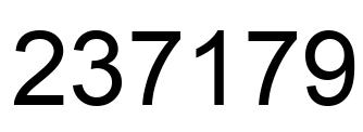 Número 237179 imagen negro
