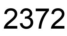 Number 2372 black image