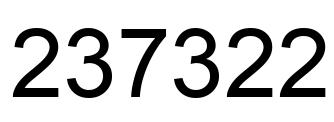 Número 237322 imagen negro