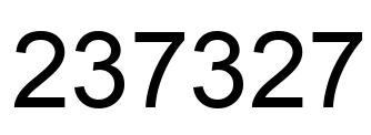 Número 237327 imagen negro