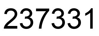 Número 237331 imagen negro