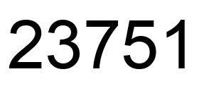 Number 23751 black image