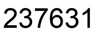 Número 237631 imagen negro