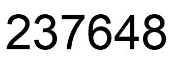 Number 237648 black image