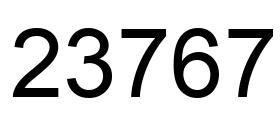 Number 23767 black image