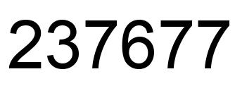 Number 237677 black image