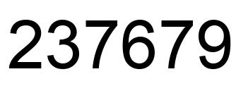 Number 237679 black image