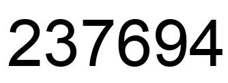 Number 237694 black image