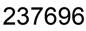 Número 237696 imagen negro