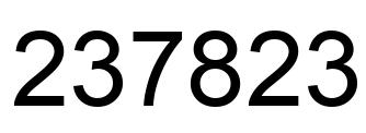 Number 237823 black image