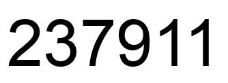 Número 237911 imagen negro