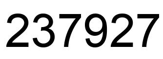 Número 237927 imagen negro