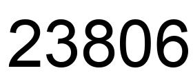 Number 23806 black image