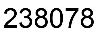 Number 238078 black image