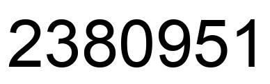 Number 2380951 black image