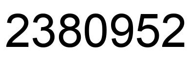 Number 2380952 black image