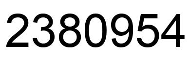 Number 2380954 black image