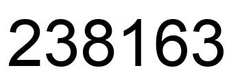 Number 238163 black image