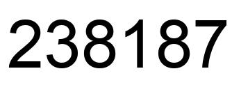 Number 238187 black image