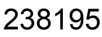 Number 238195 black image