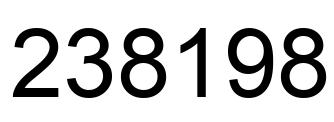 Number 238198 black image