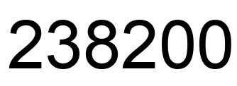 Number 238200 black image