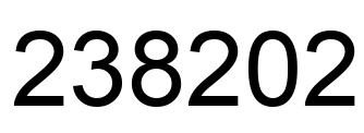 Number 238202 black image
