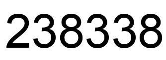 Number 238338 black image