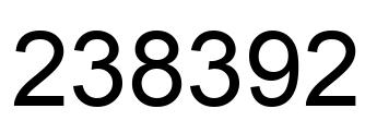 Número 238392 imagen negro