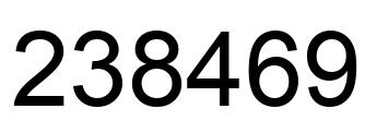 Number 238469 black image